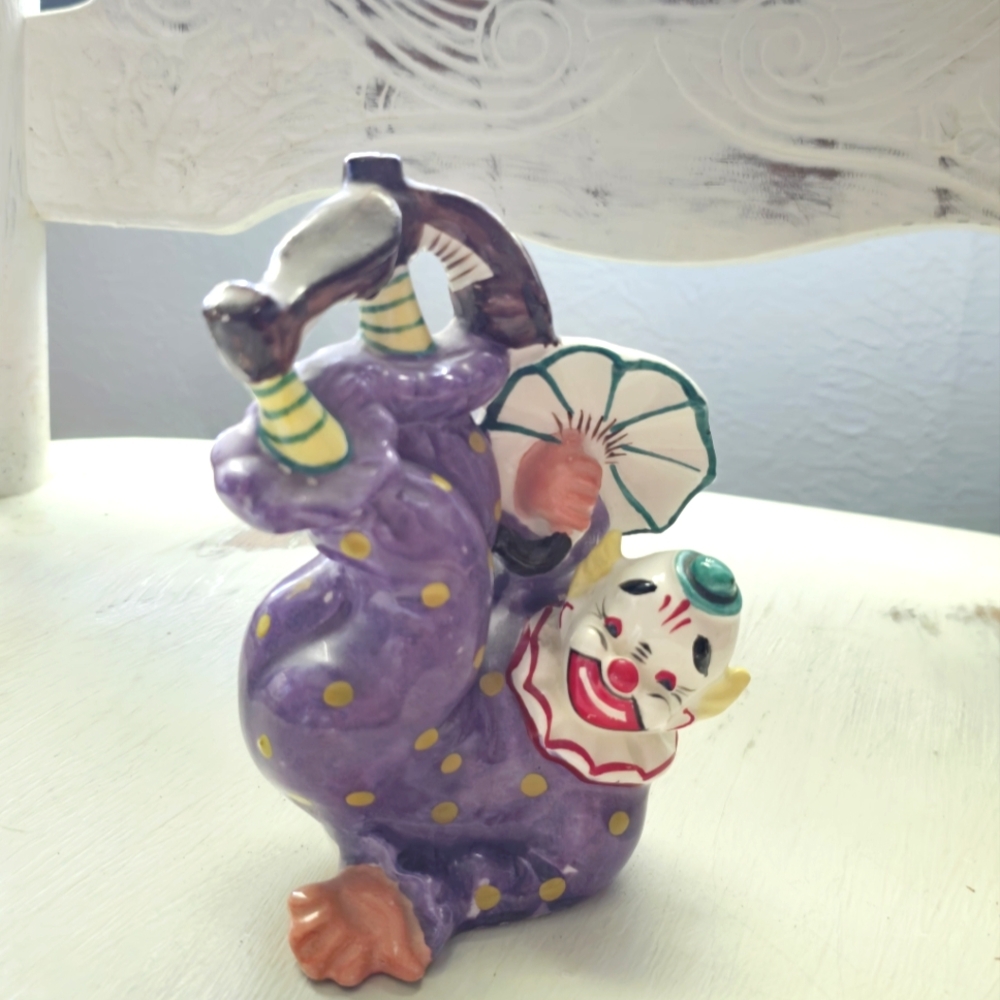 Purple Ceramic Fish Sculpture Art Piece